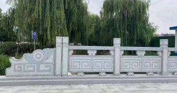 定西 芝麻灰桥栏杆、河道栏杆安装效果