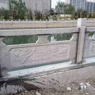 定西 芙蓉白大花桥梁、河道，石材栏杆、围栏、护栏