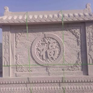 定西 芝麻白花岗岩屏风，照壁，影壁