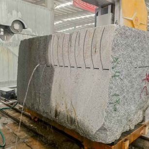 定西 602，大花芙蓉白，绳锯加工弧形路沿石