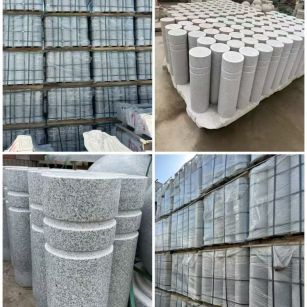 定西 芝麻白花岗岩挡车柱、隔离柱多少钱