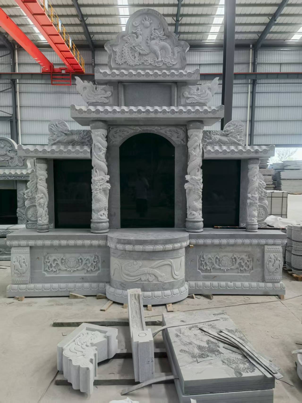定西 芝麻灰高档墓碑，土墓，可定制