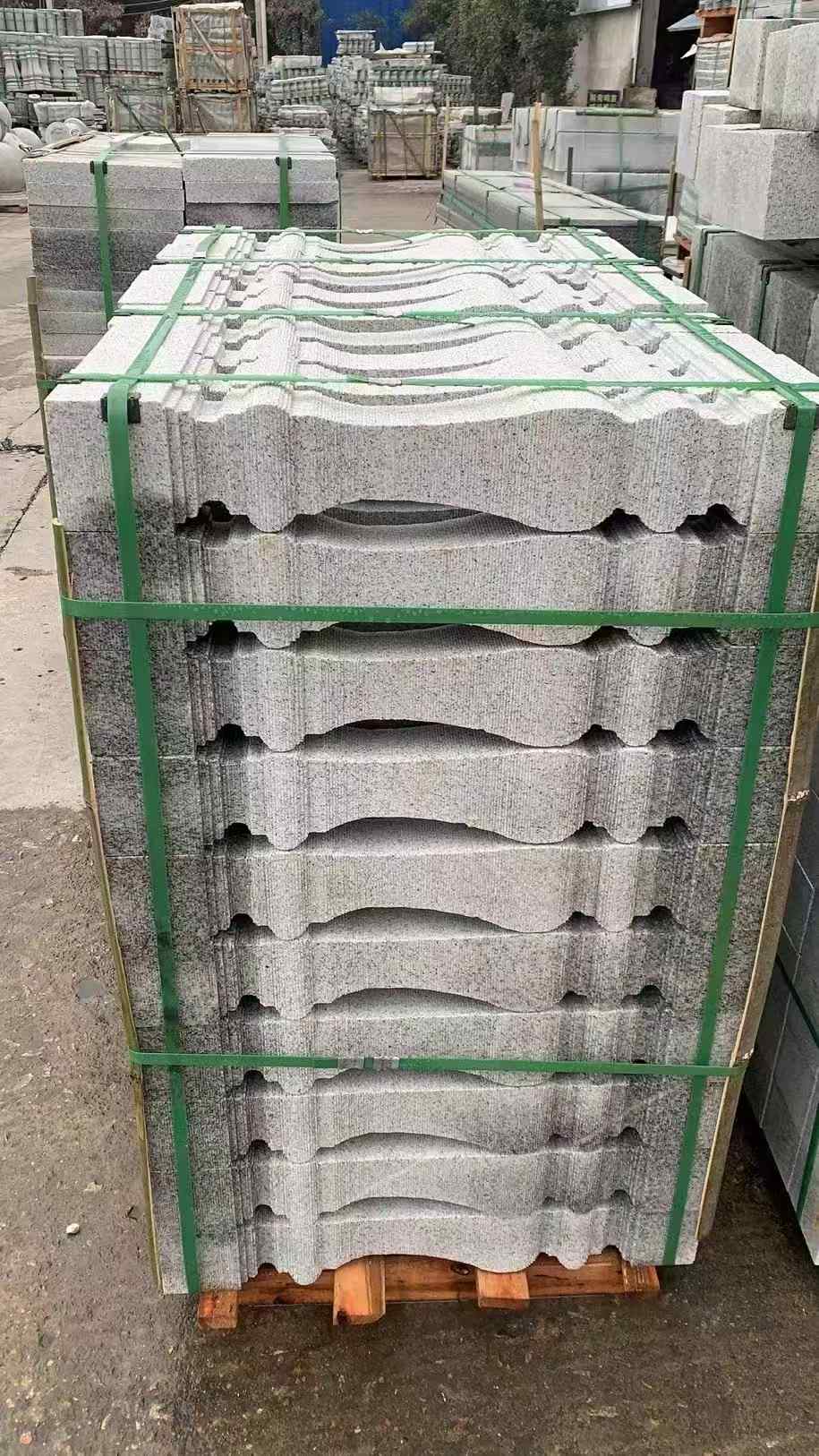定西 芝麻白方形拉丝面，栏杆花瓶柱
