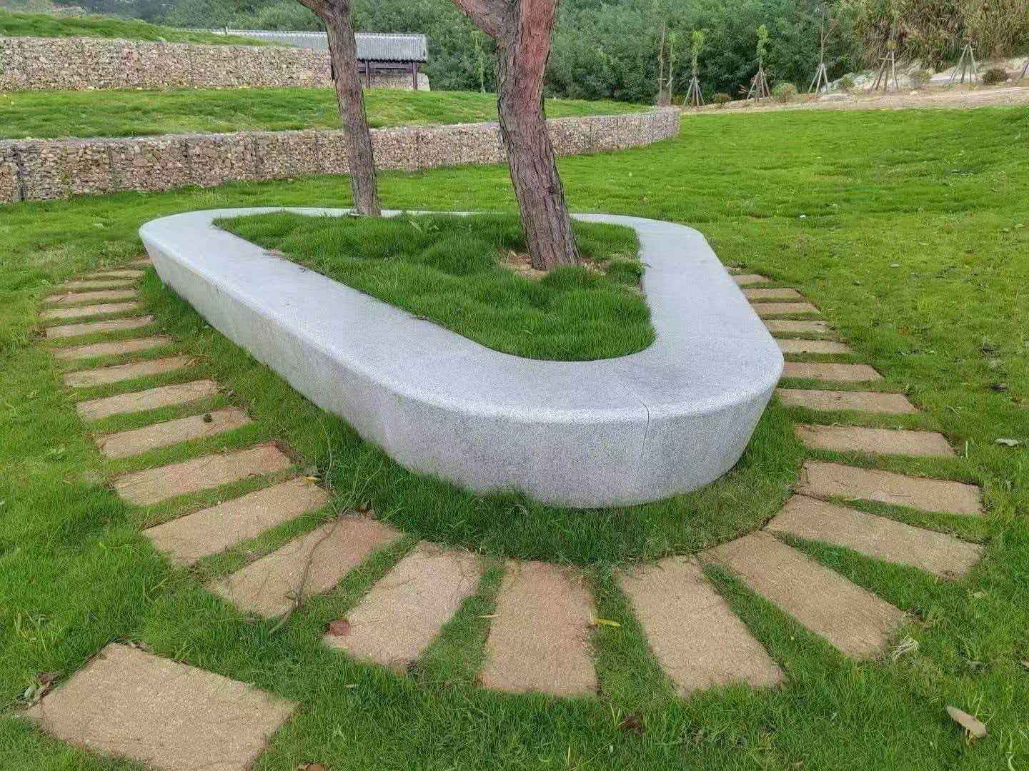 定西 芝麻白光面整石坐凳